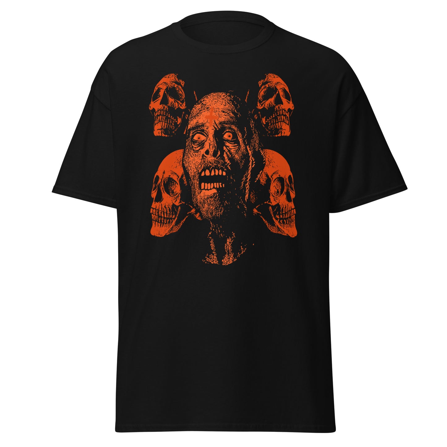 Punkrock & Totenköpfe hässlich, Halloween-Design, weicher Stil, schweres Baumwoll-T-Shirt