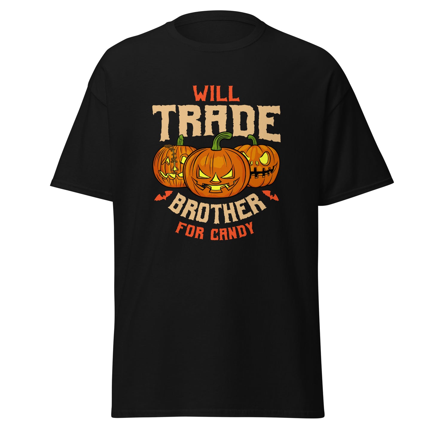 Will Trade Brother For Candy, Halloween-Design, weiches T-Shirt aus schwerer Baumwolle