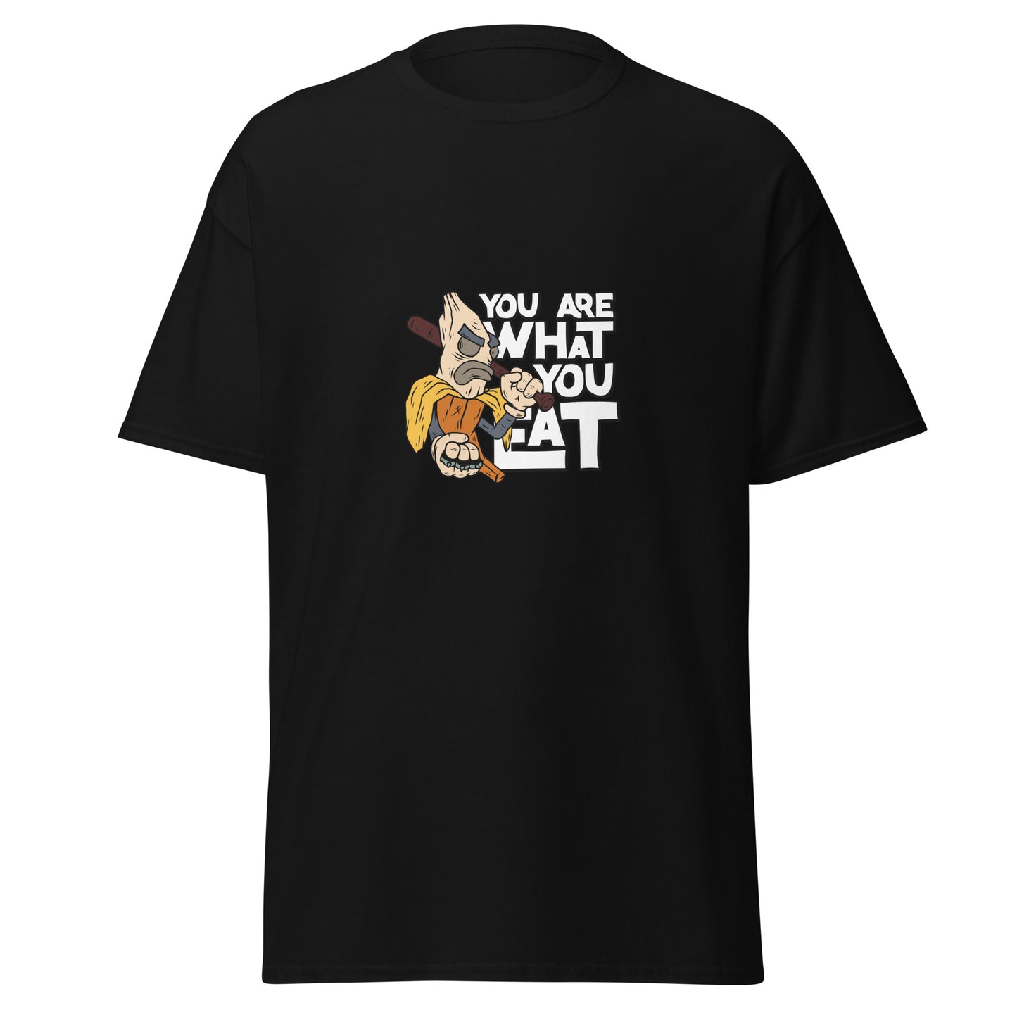 Du bist, was du isst, Halloween-Design, weiches T-Shirt aus schwerer Baumwolle