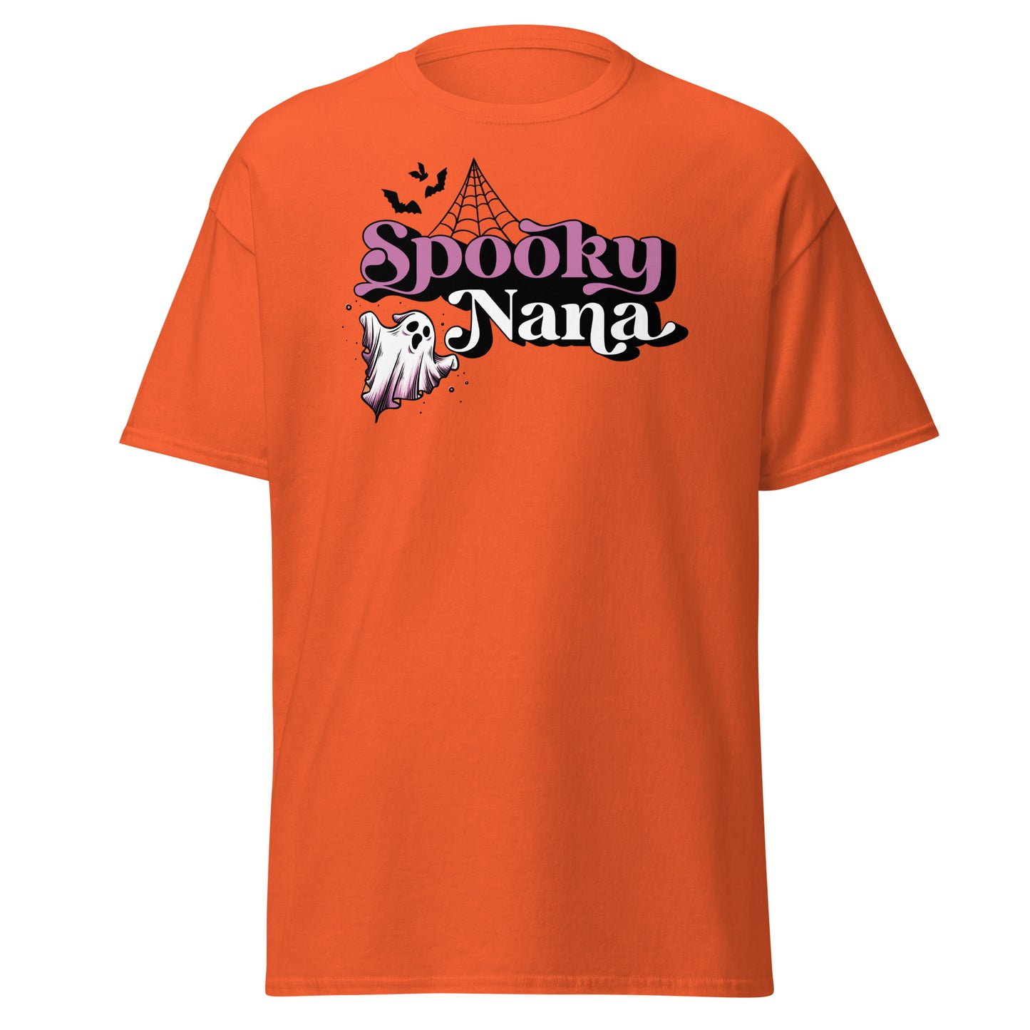 Gruselige Nana, Halloween-Design, weiches T-Shirt aus schwerer Baumwolle