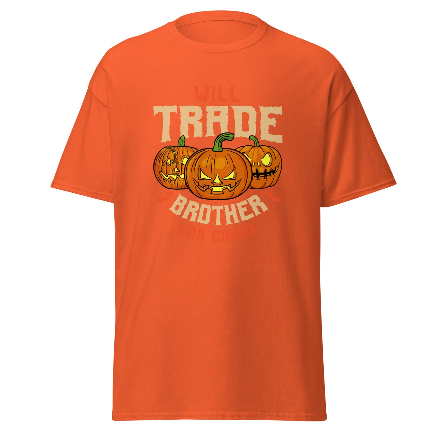 Will Trade Brother For Candy, Halloween-Design, weiches T-Shirt aus schwerer Baumwolle