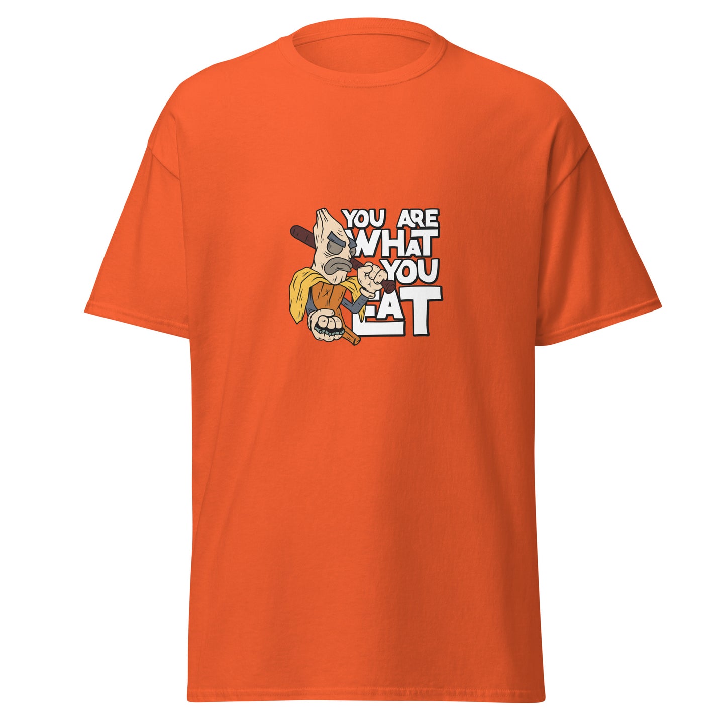 Du bist, was du isst, Halloween-Design, weiches T-Shirt aus schwerer Baumwolle