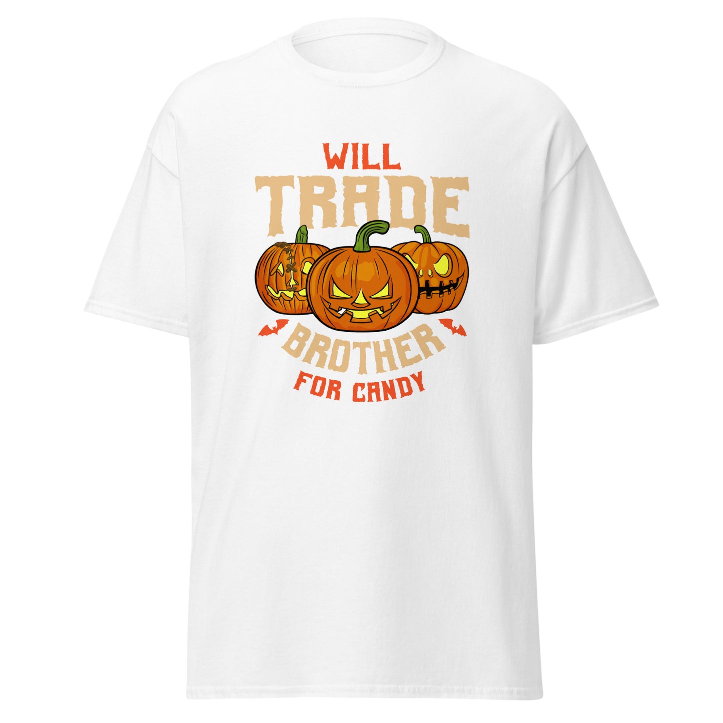 Will Trade Brother For Candy, Halloween-Design, weiches T-Shirt aus schwerer Baumwolle