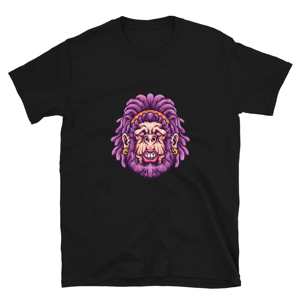 Trippy Kiss weibliches Gorilla-Maskottchen Fit Unisex Softstyle T-Shirt