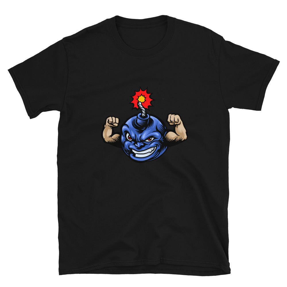 die stärkste Bombe Maskottchen Cartoon-Stil Fit Unisex Softstyle T-Shirt