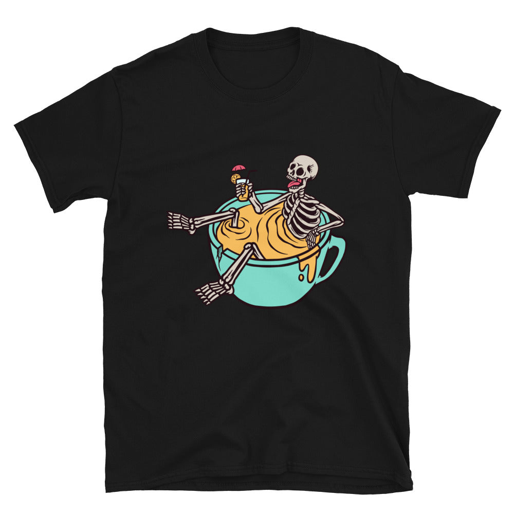 Entspannendes Unisex-Softstyle-T-Shirt mit Totenkopf-Passform