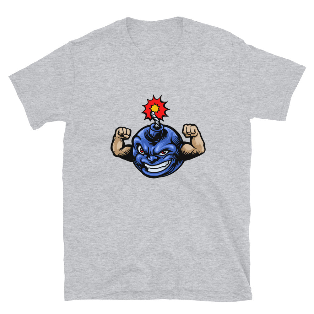 die stärkste Bombe Maskottchen Cartoon-Stil Fit Unisex Softstyle T-Shirt