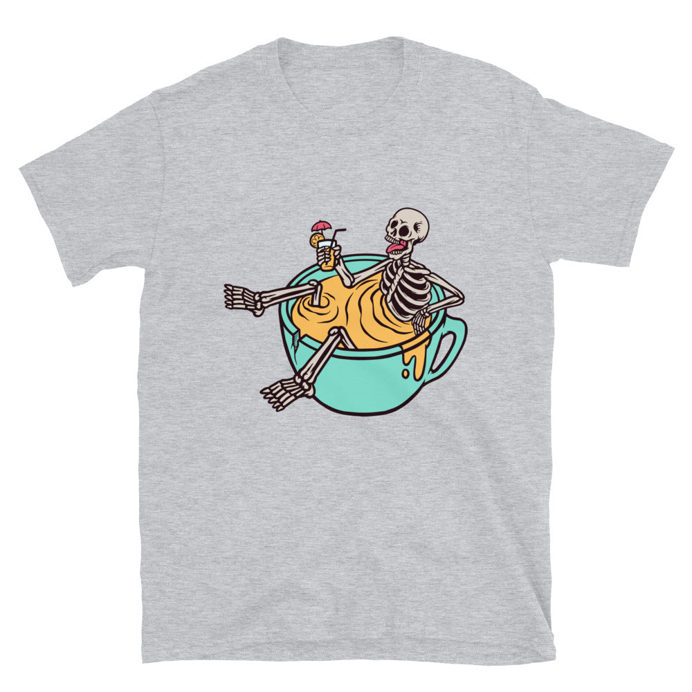 Entspannendes Unisex-Softstyle-T-Shirt mit Totenkopf-Passform