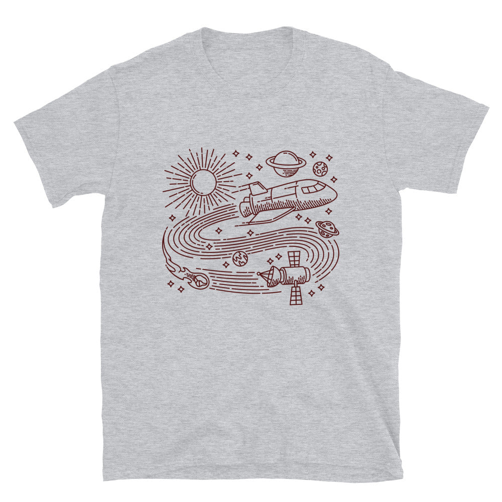 Raketenabenteuer im Weltraum Fit Unisex Softstyle T-Shirt