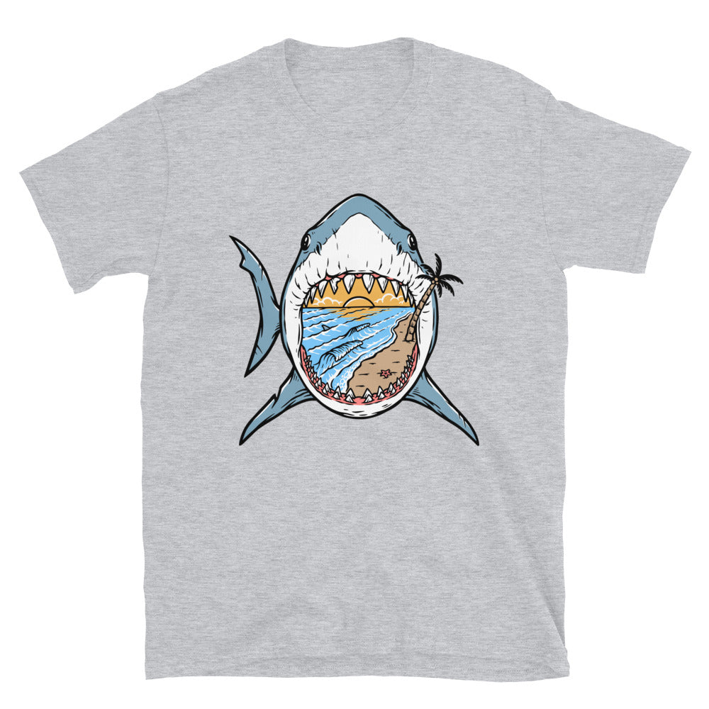 Der Strand im Shark Fit Unisex Softstyle T-Shirt