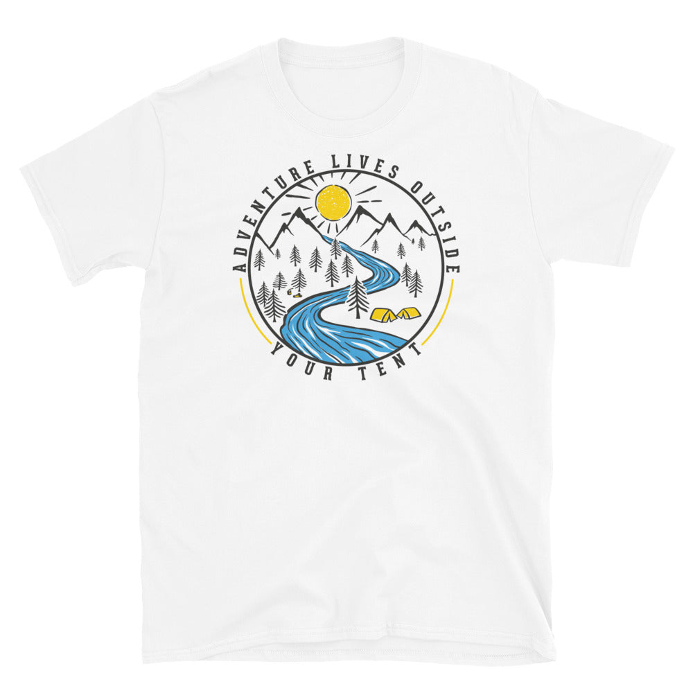 Outdoor-Camping-Abenteuer lebt außerhalb Fit Unisex Softstyle T-Shirt