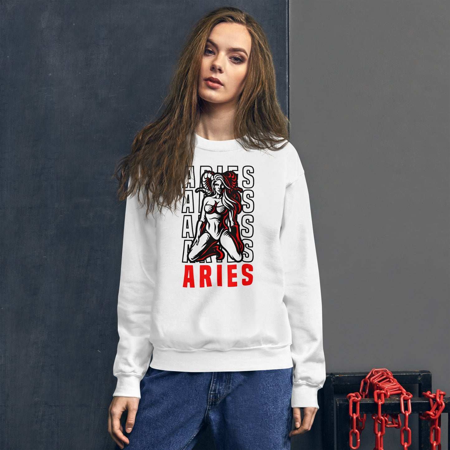 Widder Sternzeichen Unisex Sweatshirt