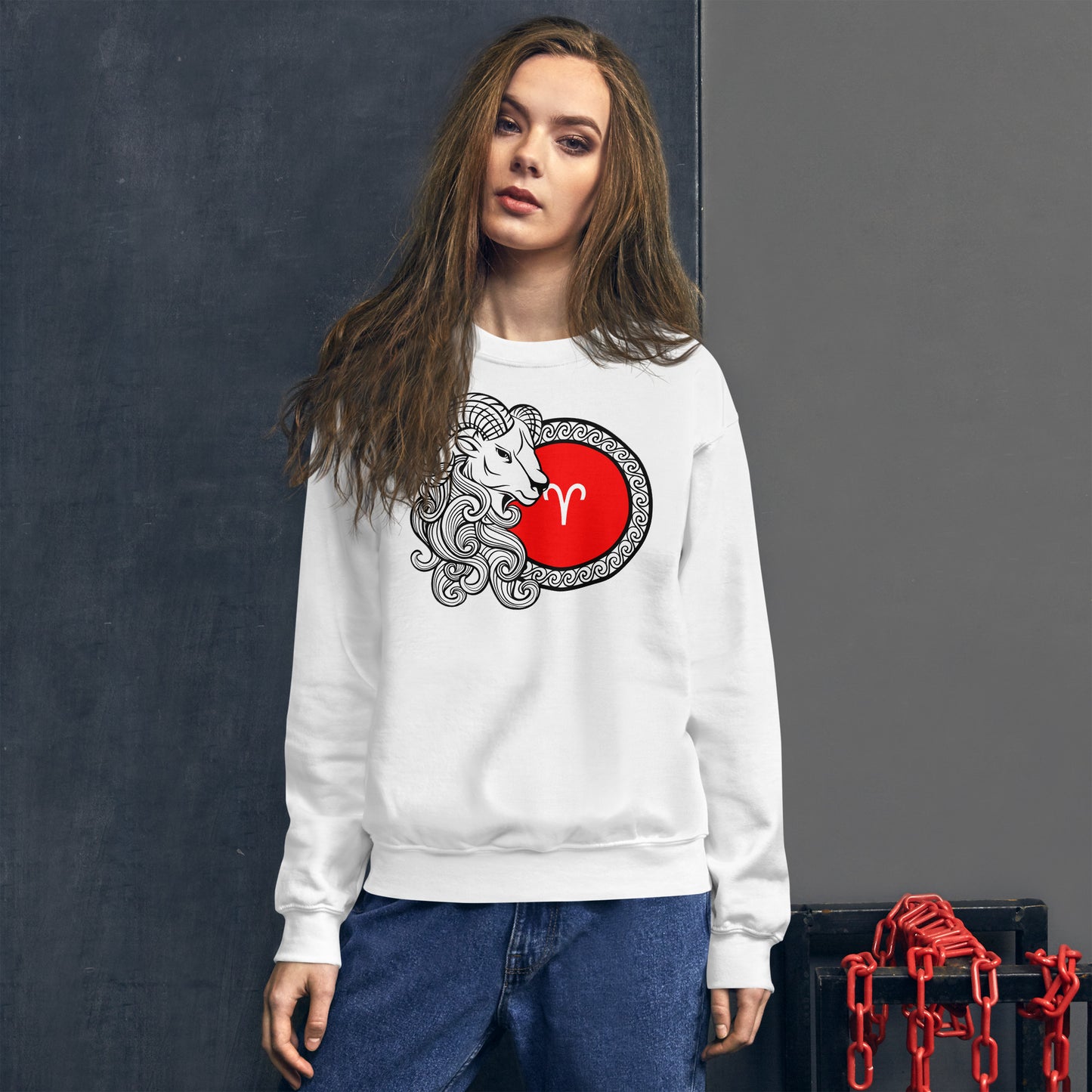 Widder Sternzeichen Unisex Sweatshirt
