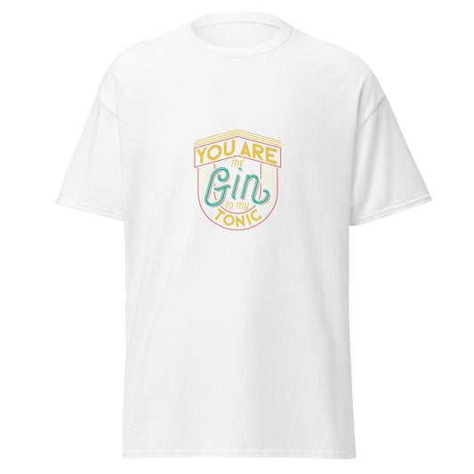 Du bist der Gin zu meinem Tonic, weiches T-Shirt aus schwerer Baumwolle im Halloween-Design