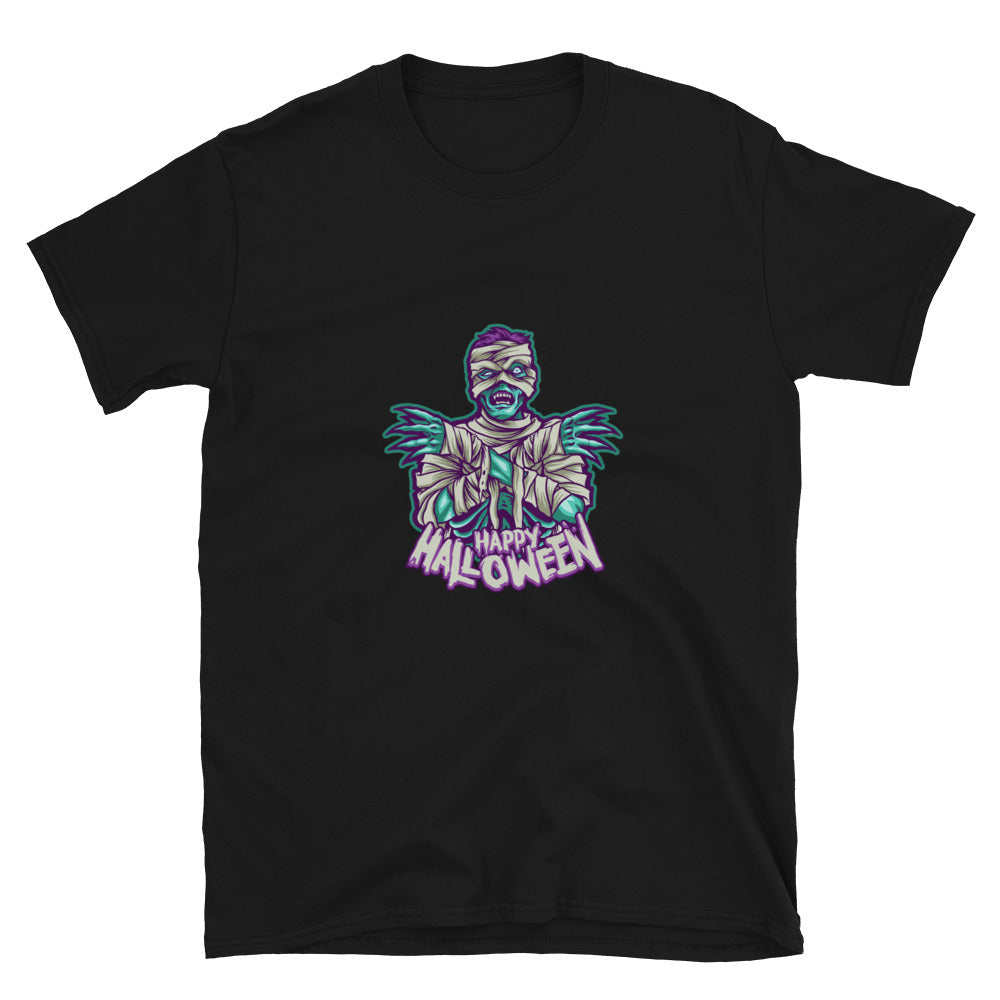 Zombie Mumie, Happy Halloween Fit Unisex Softstyle T-Shirt
