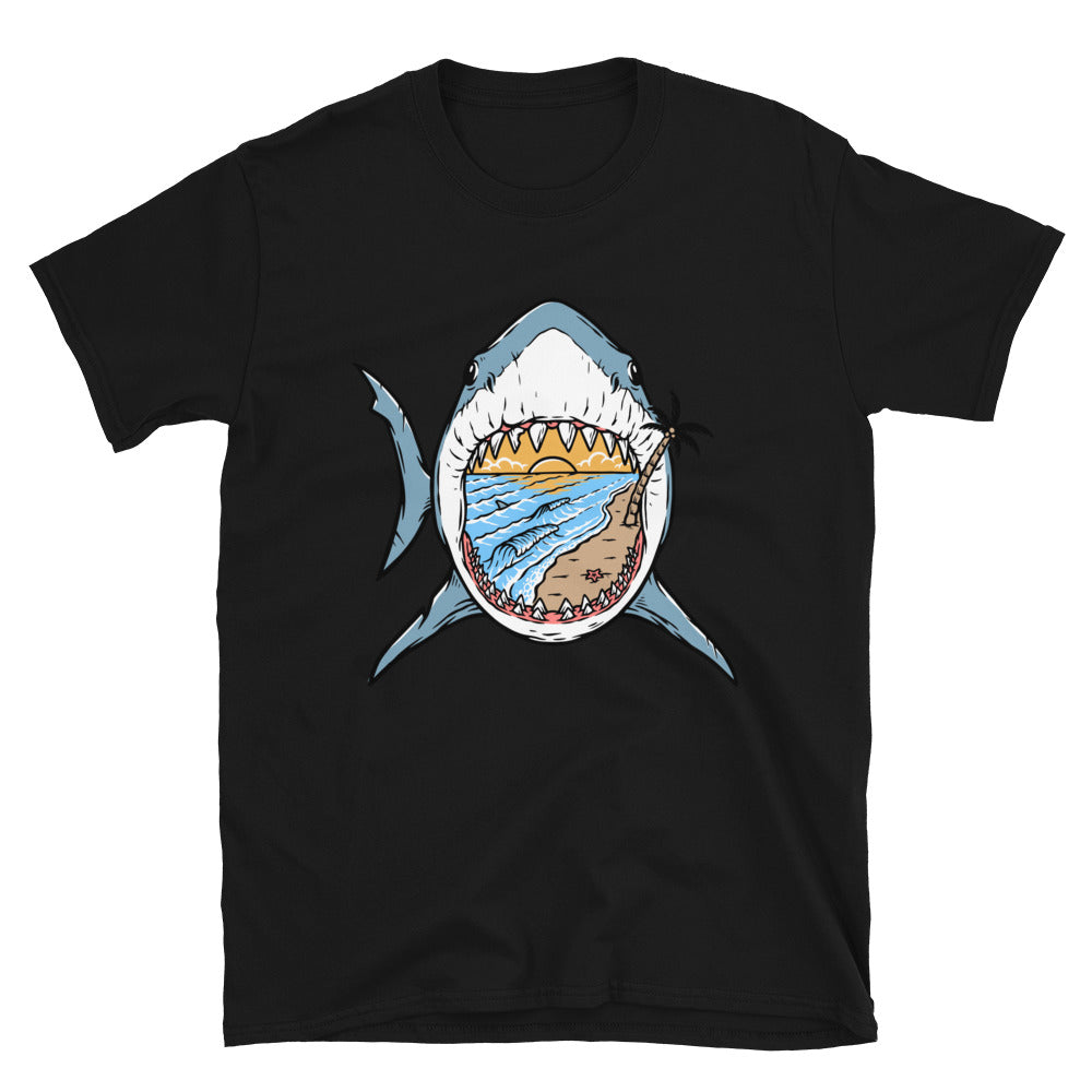 Der Strand im Shark Fit Unisex Softstyle T-Shirt